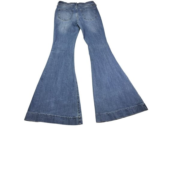 KanCan Braelynn Essentials High Rise Super Flare Jeans Size 7/27 Medium Wash - Picture 6 of 8